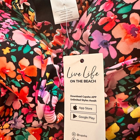 CUPSHE Floral Romance Sweetheart One-Piece NWT - Picture 12 of 15